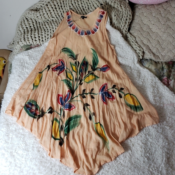 Vintage Dresses & Skirts - vintage bella moda • hand painted sundress